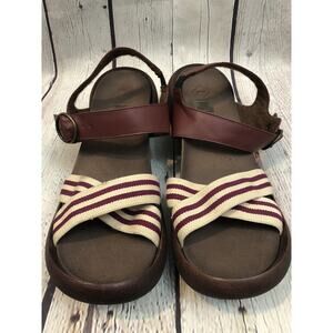 REGETTA CANOE Women OSMUNDA BIGFOOT SANDALS Sz 11 Burgundy Egg